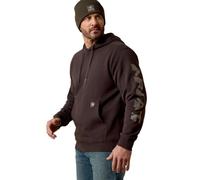 ARIAT Mens Rebar Lightweight Logo Hoodie Nvyh/aloy