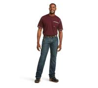 ARIAT Men's Rebar M4 Slim Fit Durastretch Straight Leg Jean, Blue, 30W x 32L