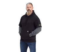 ARIAT Men's Rebar Workman Dually Hoodie Sweater, Charcoal/Black, XXL Big