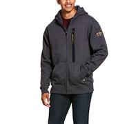 ARIAT Men's Rebar Workman Full Zip Hoodie - Black - X-Large