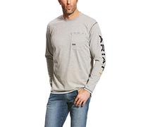 ARIAT Men's Rebar Workman Logo Work Utility Tee Shirt, Heather Gray, XXL