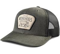 Ariat Mens Richardson 112 Cap Snap Back Work Hogs Patch Charcoal A290001707