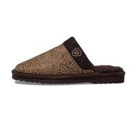 ARIAT Men's Silversmith Warm Soft Embossed Tooling Full-grain Leather Square Toe Slippers with Shearling Lining, Brown, 7 UK