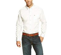ARIAT Men's Solid Twill Shirt-dotd, White, XXL