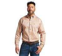 ARIAT Men's Solid Twill Shirt-dotd, Khaki, XXL