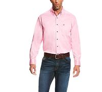 ARIAT Men's Solid Twill Shirt - Pink - Large Tall