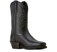 ARIAT mens Sport Lawman Square Toe Cowboy Boot, Black Deertan, 10.5