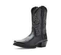 ARIAT mens Sport Lawman Square Toe Cowboy Boot, Black Deertan, 7.5