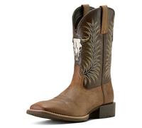 ARIAT Men's Sport Steer Skull Wide Square Toe Cowboy Boot Western, Sandstorm, 9 UK