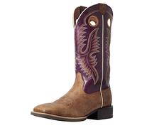 Ariat Men's Sport Valley Brown 13" Perfect Purple Top Cowboy Boot, Brown, 12 Wide
