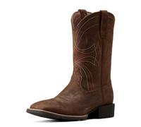 ARIAT Men's Sport Wide Square Toe Cowboy Boot, Distressed Brown, 9.5 UK