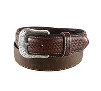 ARIAT Men's Straight Basket Billet Belt, Medium Brown Distressed, 40