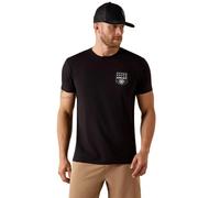 ARIAT Men's Stripe Patriotic Badge T-Shirt, Black, Medium