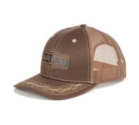 ARIAT Men's Structured Vintage Shield Logo Cap with Mesh Back and Snap Back Closure, Brown, One size