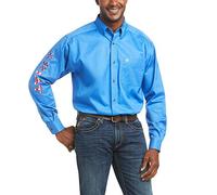 ARIAT Men's Team Logo Twill Classic Fit Shirt, Billings, XXL