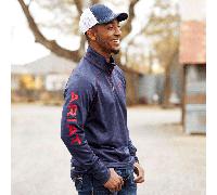 Ariat Mens Team Tek 1/2 Zip Sweatshirt - Navy - Size: Small