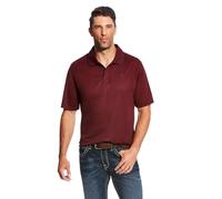 Ariat - Mens Tek Polo Western Woven Shirt, Large, Maroon