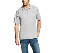ARIAT Men's Tek Polo Shirt, Silver Lining, Large