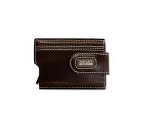 ARIAT Men's Triple Stitch Work Utility Wallet, RFID Blocking, Magnetic Clip, Leather, Brown