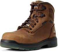 ARIAT Men's Turbo 6" USA Assembled Waterproof Carbon Toe Work Boot Western, Rich Brown, 9 UK