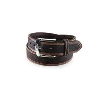 Ariat Men's Two-Tone Oiled Leather Belt with Reinforced Holes, Brown, 42