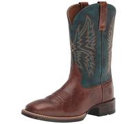 ARIAT mens Valor Ultra Western Boot, Dark Tan/Rocky Blue, 6