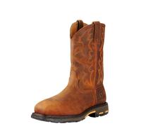 Ariat Mens Workhog Wide Square Toe Steel Toe Work Boot Toast