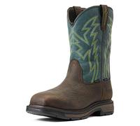 ARIAT Mens Workhog Xt Boa Waterproof Composite Toe Work Safety Shoes Casual - Blue,Brown, Bruin Brown/Forest, 9.5