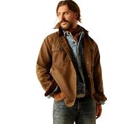 Ariat Men's Yellowstone Herder Waxed Shirt Jacket, Rich Brown, L