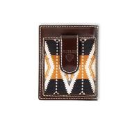 ARIAT Money Clip Southwest Fabric Wallet, Brown, Brown, One Size