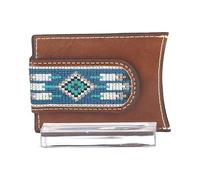 ARIAT Money Clip Southwest Inlay Wallet, Brown, Brown, One size