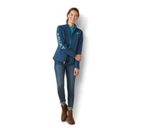 ARIAT New Team Softshell Jacket - Women’s Wind and Water Resistant Jacket, Deep Petroleum, XL