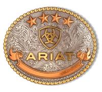 ARIAT Oval Logo Antique Silver/Gold - Acc Buckle