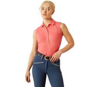 Ariat Prix 3.0 Womens Sleeveless Polo Shirt - Coral Paradise