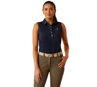 ARIAT Prix 3.0 Womens Sleeveless Polo Shirt - Navy Eclipse Small