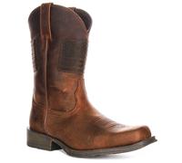 Ariat Rambler Patriot Distressed Leather Western Mens Boots In Brown UK 7 - 12