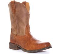Ariat Rambler In Square Toe Cowboy Leather Boots Tan Brown Size UK 3 - 8