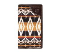 ARIAT Rodeo Southwest Fabric Wallet, Brown, Brown