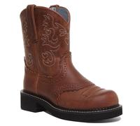 Ariat Saddle Dapper Pull On Western Womens Boots In Brown White UK 3 - 9
