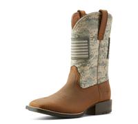 ARIAT Sport Patriot Mens Boot, Distressed Brown/Sage Camo Print, 7.5 UK