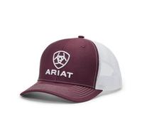 Ariat Stacked Logo Cap Burgundy/white