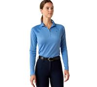 Ariat Ladies Sunstopper 3.0 1/4 Zip Base Layer - Womens Horse Riding Base Layer Tops - Blue - Size: UK16 (L)