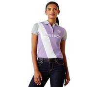 ARIAT Taryn Womens Button Polo Shirt - Chalk Violet XS