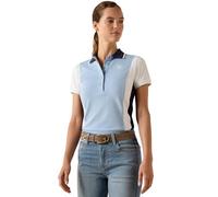 ARIAT Taryn Womens Short Sleeved Polo Shirt - St. Tropez/White