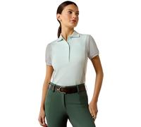ARIAT Taryn Womens Short Sleeved Polo Shirt - Starlight/Heather Grey