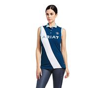ARIAT Taryn Womens Sleeveless Polo Shirt - Blue Opal XL