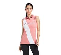 ARIAT Taryn Womens Sleeveless Polo Shirt - Peach Blossom Medium
