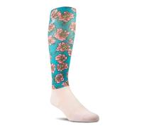 ARIAT TEK Slim Printed Womens Socks - Floral Ceramic