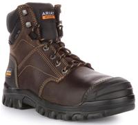 ARIAT Treadfast 6" Men's Lace Up Waterproof Leather Steel Toe Work Boot (Dark Brown, UK 8.5)