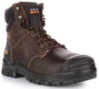 ARIAT Treadfast 6" Men's Lace Up Waterproof Leather Steel Toe Work Boot (Dark Brown, UK 8)